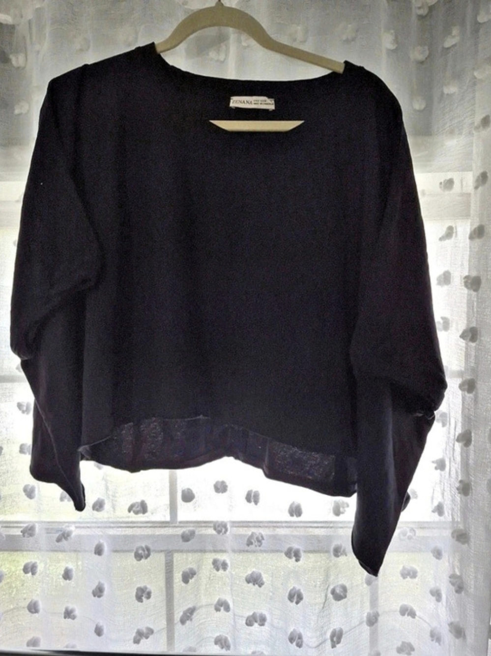 Zenana Black Boxy Top